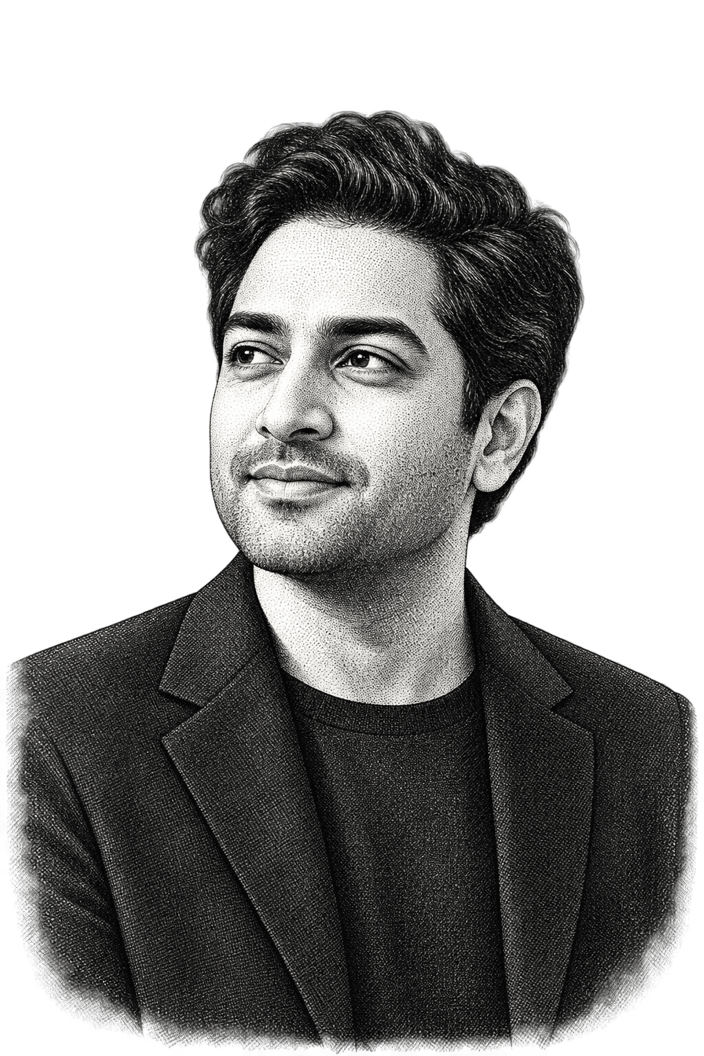 AI editorial illustration of Aman Sanger