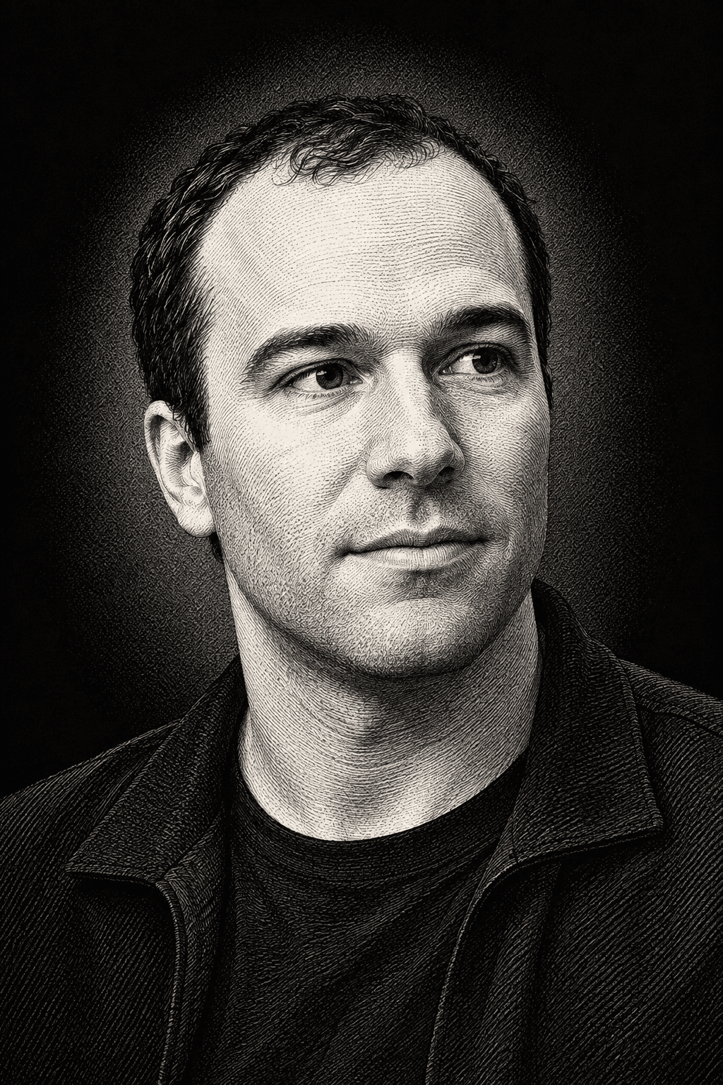 AI editorial illustration of Greg Brockman