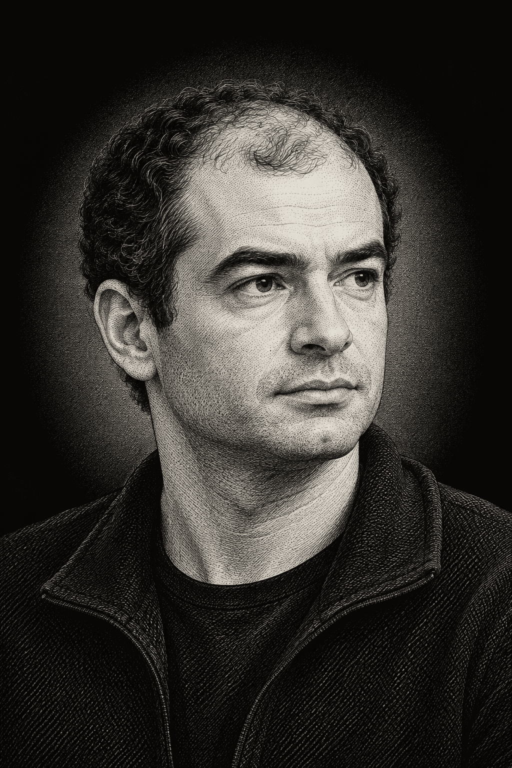 AI editorial illustration of Ilya Sutskever