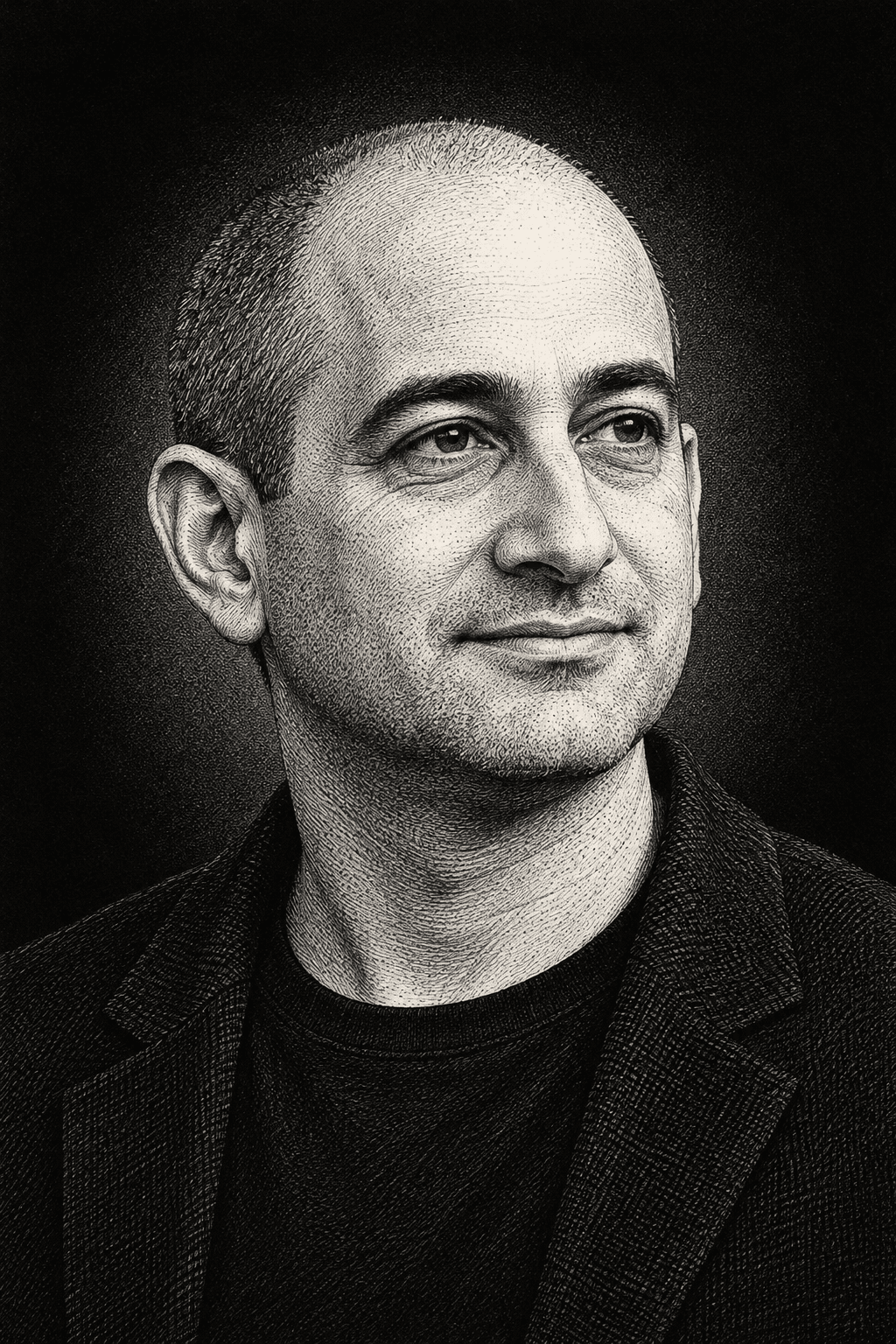 AI editorial illustration of Noam Shazeer