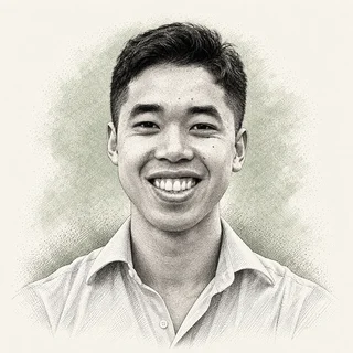 AI editorial illustration of Tri Dao