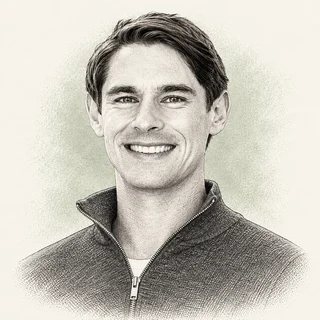 AI editorial illustration of Liam Fedus