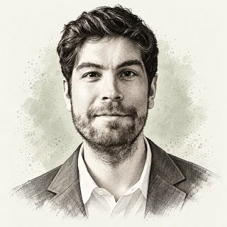 AI editorial illustration of Max Jaderberg