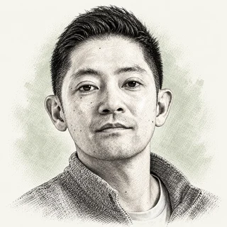 AI editorial illustration of Grant Lee